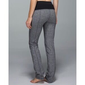 Lululemon Straight Up Pant Full On Luon in Heathered Deep Coal Size 6 Gray Yoga